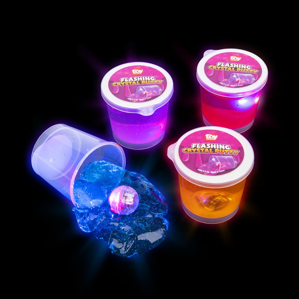 144 Wholesale 2.5" Flashing Crystal Putty