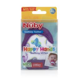 48 pieces Nuby Teething Mitten W/ Silicone Tips (red Monkey) - Baby Accessories