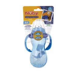 24 Wholesale Nuby 3 Stage Tritan Grow With Me NO-Spill Bottle To Cup 10 Oz Blue
