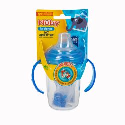 24 Wholesale Nuby 8oz 2 Handle Tritan Spout 360 Weighted Straw Blue