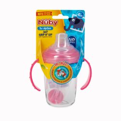 24 Pieces Nuby 8oz 2 Handle Tritan Spout 360 Weighted Straw Pink - Baby Accessories