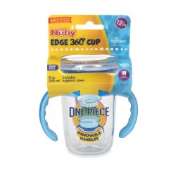 48 pieces Nuby NO-Spill Edge 360 Cup With Removable Handles. 8oz/ 240 Ml/blue - Baby Accessories