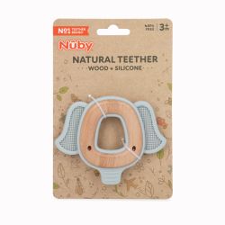 36 Wholesale Nuby Wood+ Silicone Animal Natural Teether/elephant