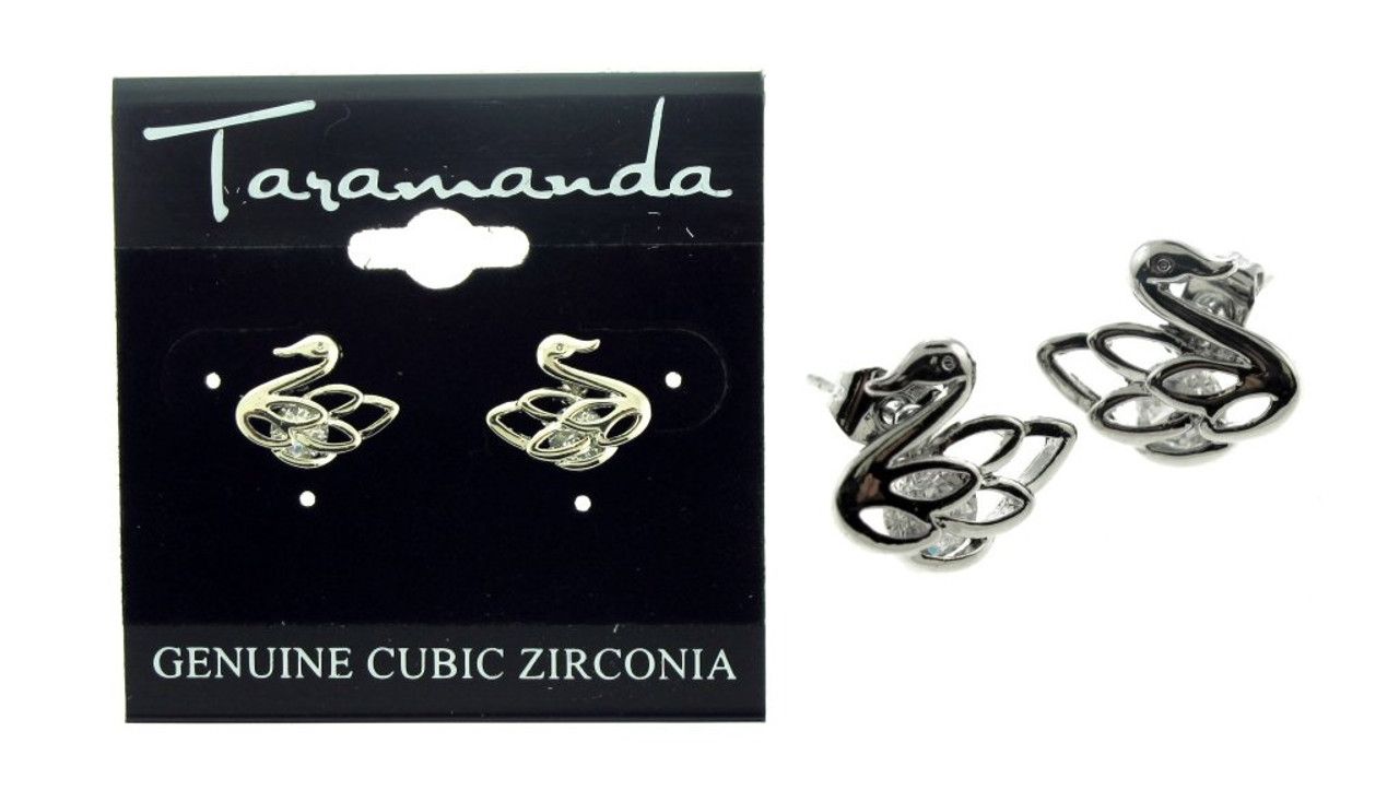 60 Wholesale Silver Tone Cubic Zirconia Stud Earrings