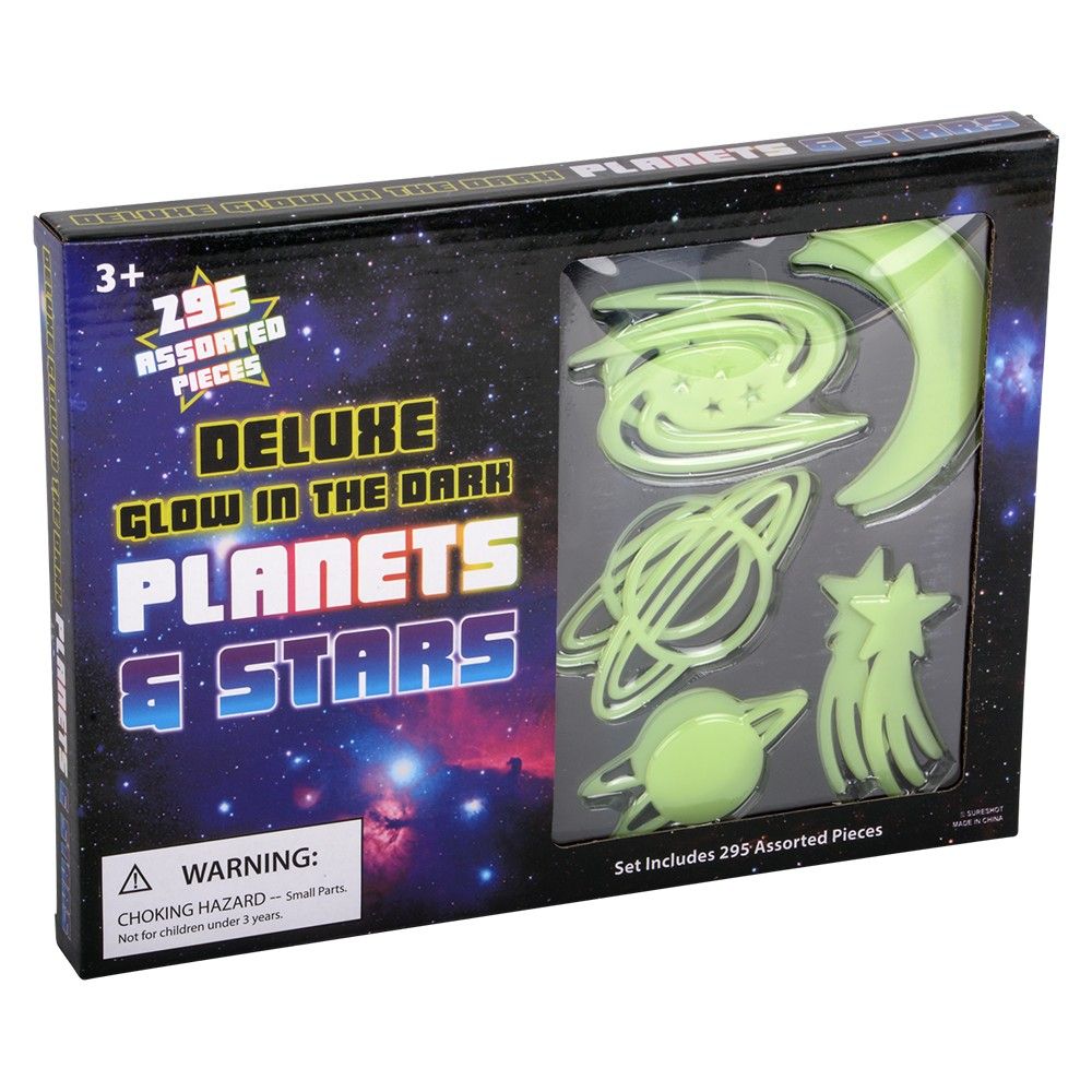 72 pieces Deluxe Gid Planet And Stars Stick Ups (295 Pcs) 1 inch - 3.5 inch - Store