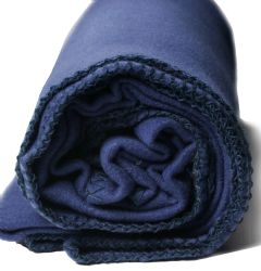 12 Wholesale Yacht & Smith Fleece Blankets In Navy Blue 50x60"