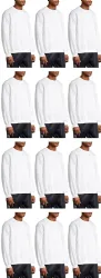 36 Wholesale Mens Cotton White Crew Neck Sweatshirt Size Small