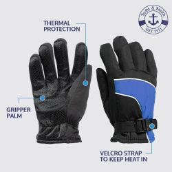 24 Pairs Yacht & Smith Children's Winter Thermal Ski Gloves - Kids Winter Gloves