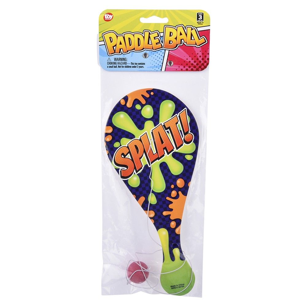 144 pieces 10" Fun Saying Paddle Ball Assortment - Sports Toys