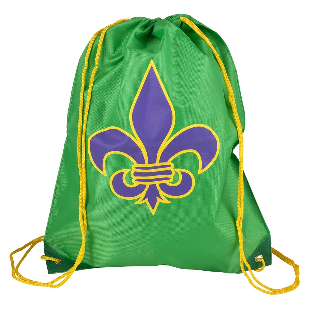 360 pieces Fleur De Lis Drawstring Backpack 16.5-inch - Backpacks 16"