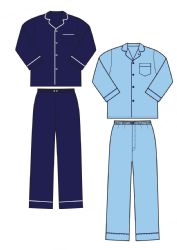 48 Sets of 2 Piece Mens Long Sleeve Pajama Set Assorted Colors And Sizes M-Xxl