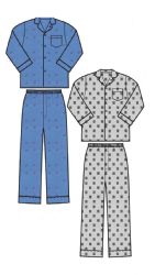 48 Sets of 2 Piece Mens Long Sleeve Pajama Set Assorted Colors And Sizes M-Xxl