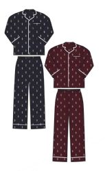48 Sets of 2 Piece Mens Long Sleeve Pajama Set Assorted Colors Size X Large