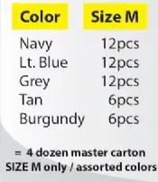 48 Pieces of Mens Long Sleeve Long Leg Solid Color Pajama Set Woven Broadcloth Size Medium