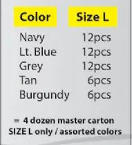 48 Pieces of Mens Long Sleeve Long Leg Solid Color Pajama Set Woven Broadcloth Size Large