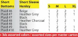 36 Pieces of Mens 2 Piece Knitted Loungewear Sets Henley Top With Woven Short Assorted Sizes S-xl