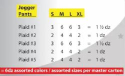 72 Pieces of Mens Yarn Dyed Woven Jogger Pants Assorted Plaids Loungewear Pants Sizes S-xl