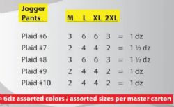 72 Pieces of Mens Yarn Dyed Woven Jogger Pants Assorted Plaids Loungewear Pants Sizes M-2xl