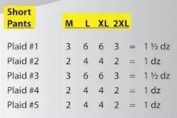 72 Pieces of Mens Yarn Dyed Woven Shorts Assorted Plaids Lounge Shorts Sizes M-2xl