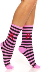 24 Pairs Yacht & Smith Printed Breast Cancer Awareness Socks, Pink Ribbon Women Crew Socks - Breast Cancer Awareness Socks