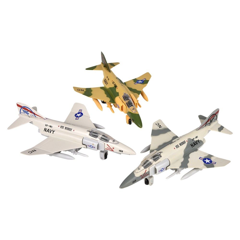 72 pieces 7" DiE-Cast Pull Back F-4 Phantom (6pcs/display) - Car, Planes, Trains & Bikes