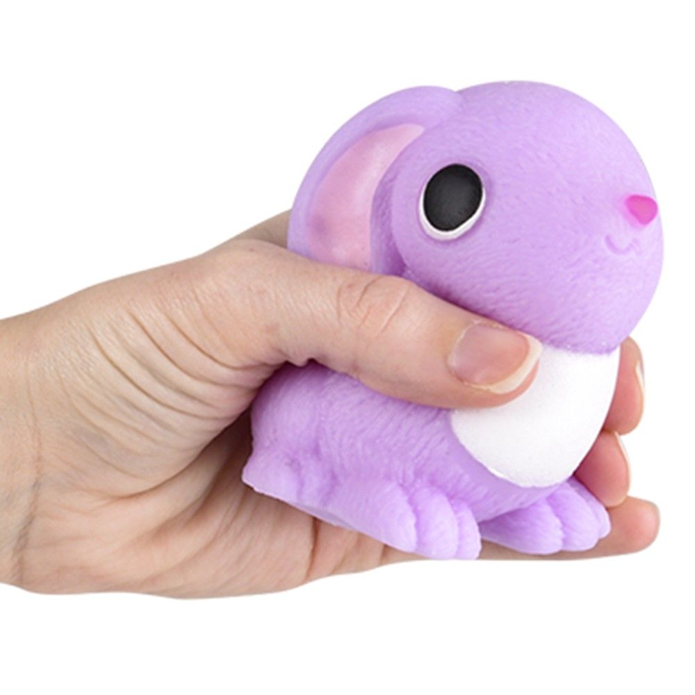 96 pieces Squish And Stretch Easter Bunny 3.25 Inch - Slime & Squishees