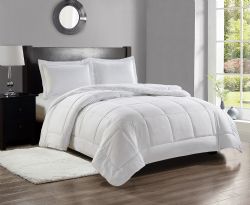 4 Pieces White Comforter - Queen -86 X 86 White - Comforters & Bed Sets