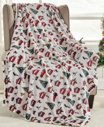 12 Wholesale Holiday Themed Fleece Blanket Pallet Deal Assorted Prints 50x60