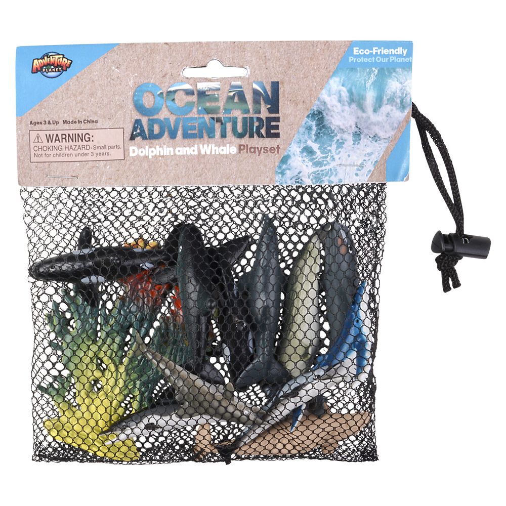 72 pieces of 12pc Dolphin And Whale Mesh Bag Play Set
