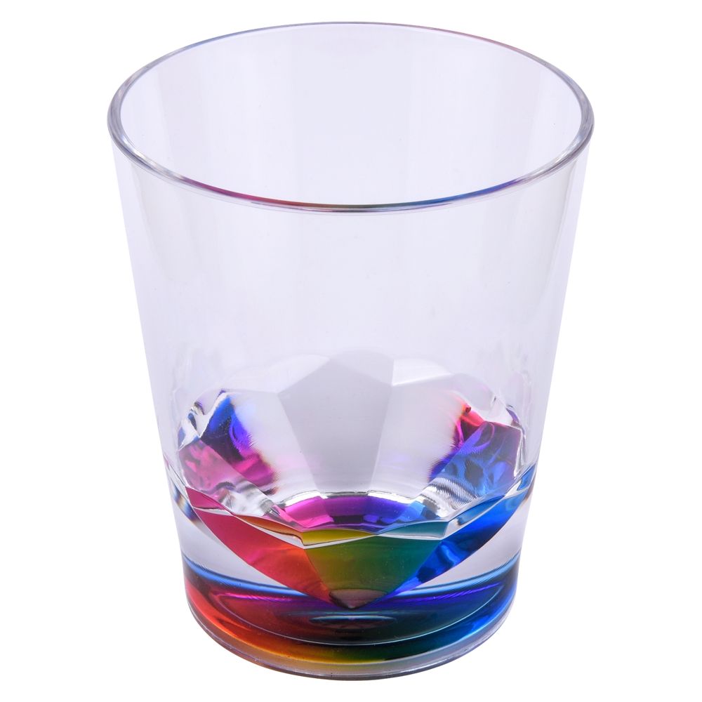 48 pieces XxX- Rainbow Bottom Acrylic Rocks 12 Oz.  48/19 - Party Center Pieces