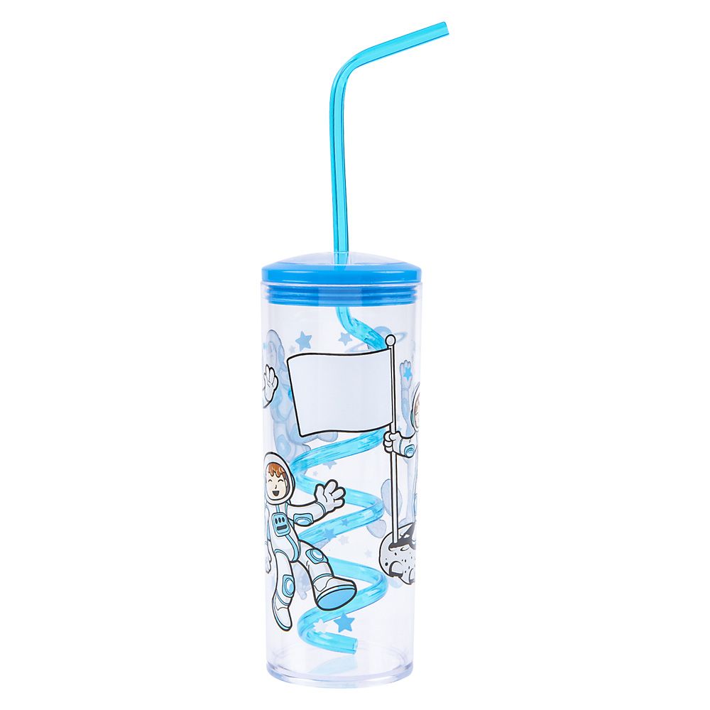 48 pieces Space Cup With Twisty Straw 11oz - Drinking Water Bottle