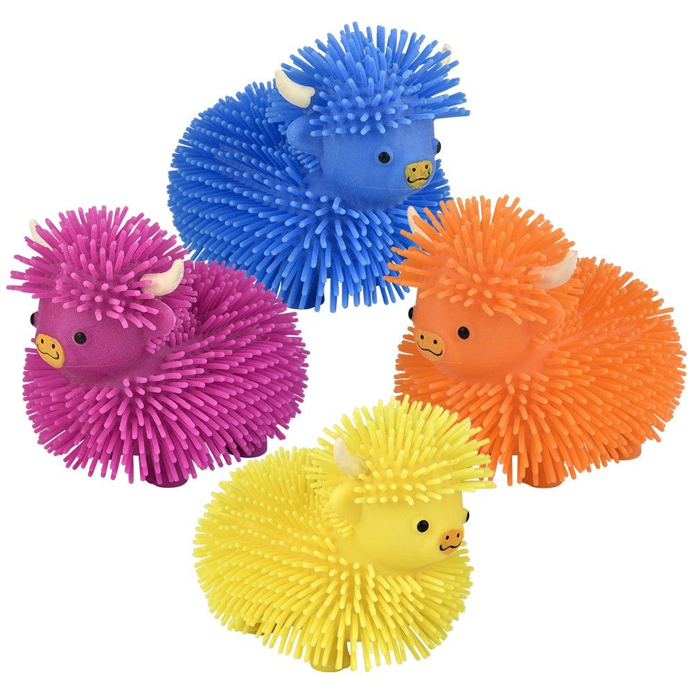 144 of 4 inch Highland Cow PuffeR-Assorted Colors