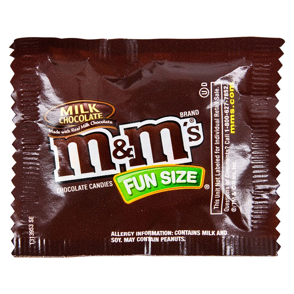 600 pieces M&m Fun Size Milk Chocolate 20lb - Food & Beverage