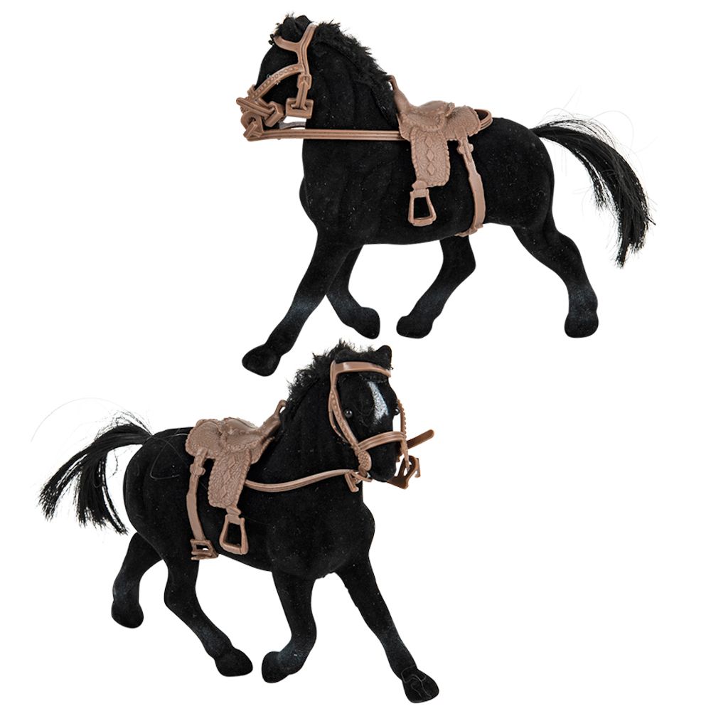 144 pieces 4" Flocked Horses - Store