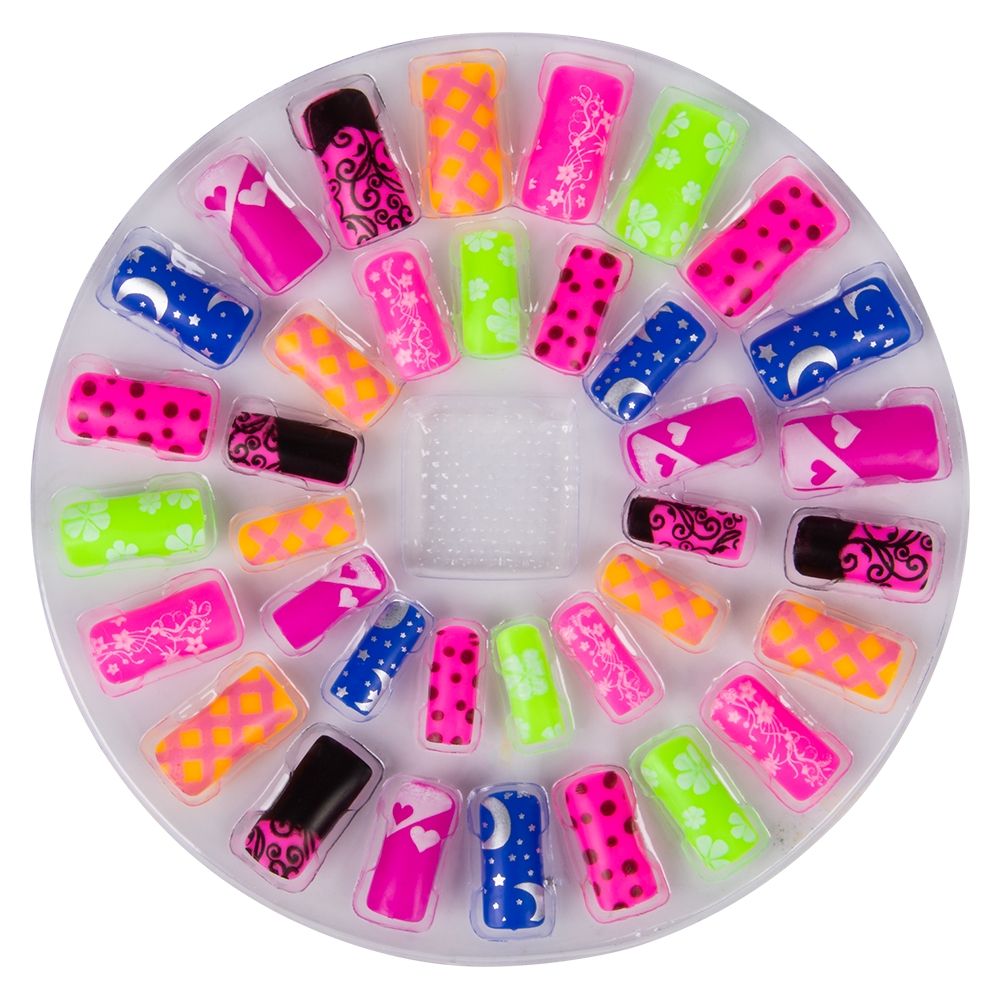 144 pieces Fashion Adhesive Nail Set 36ct - Girls Toy Sets