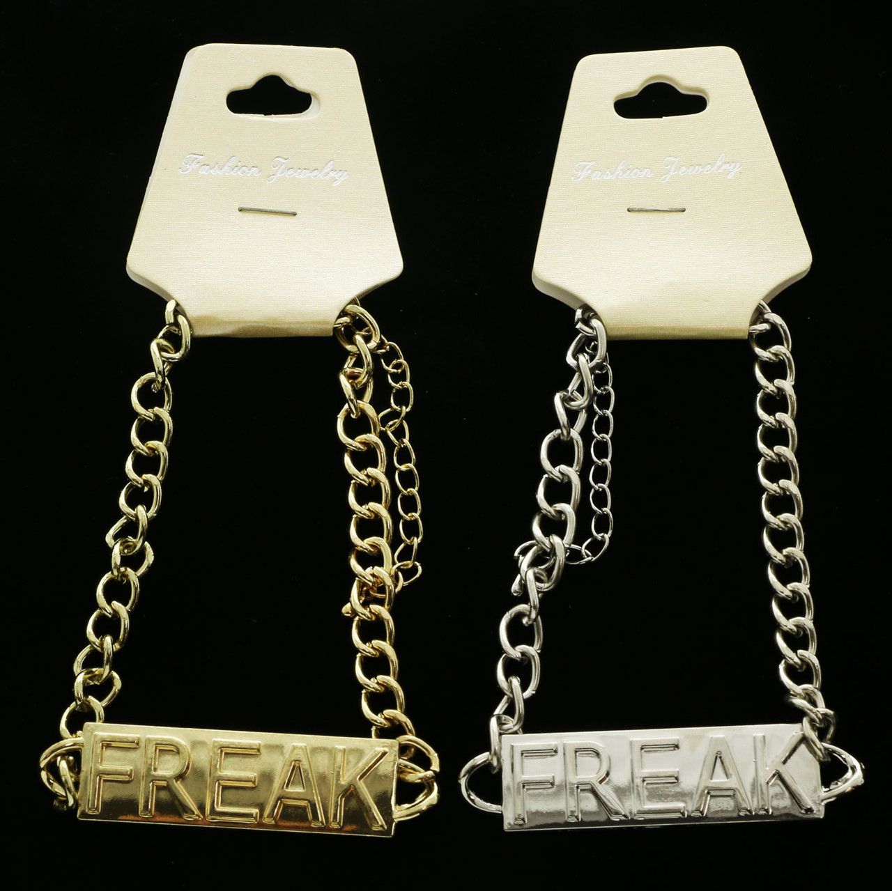 60 Wholesale Gold And Silver Tone Freak Bracelets