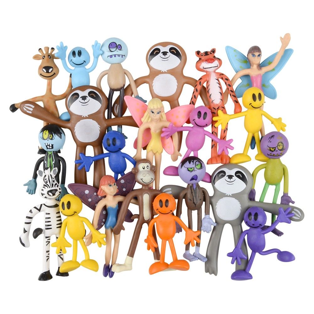 600 pieces Bendable Toy Assortment 3-4" (100pcs/unit) - Store