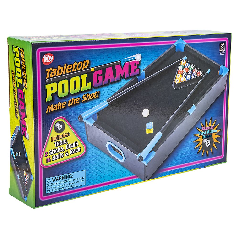 4 pieces Neon Wooden Tabletop Pool Game 20.5"x12.5" - Store