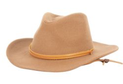 12 Wholesale Poly/wool Fedora With Leather Band & Chin Strap