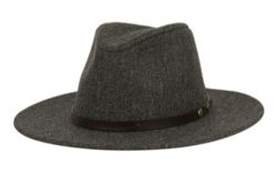 12 Wholesale Poly/wool Fedora With Leather Band