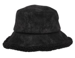 12 Pieces Faux Leather Winter Warm Bucket Hats Assorted - Bucket Hats