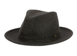 12 Pieces Solid Color Wool Fedora W/self Fabric Band Assorted - Fedoras, Driver Caps & Visor