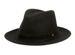 12 Pieces Solid Color Wool Fedora W/self Fabric Band Assorted - Fedoras, Driver Caps & Visor