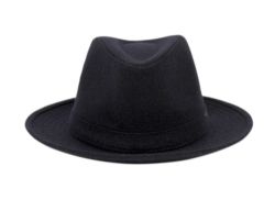 12 Pieces Solid Color Wool Fedora W/self Fabric Band Assorted - Fedoras, Driver Caps & Visor
