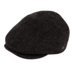 12 Pieces Herringbone Wool Flat Ivy Caps W/ Earflap - Fedoras, Driver Caps & Visor
