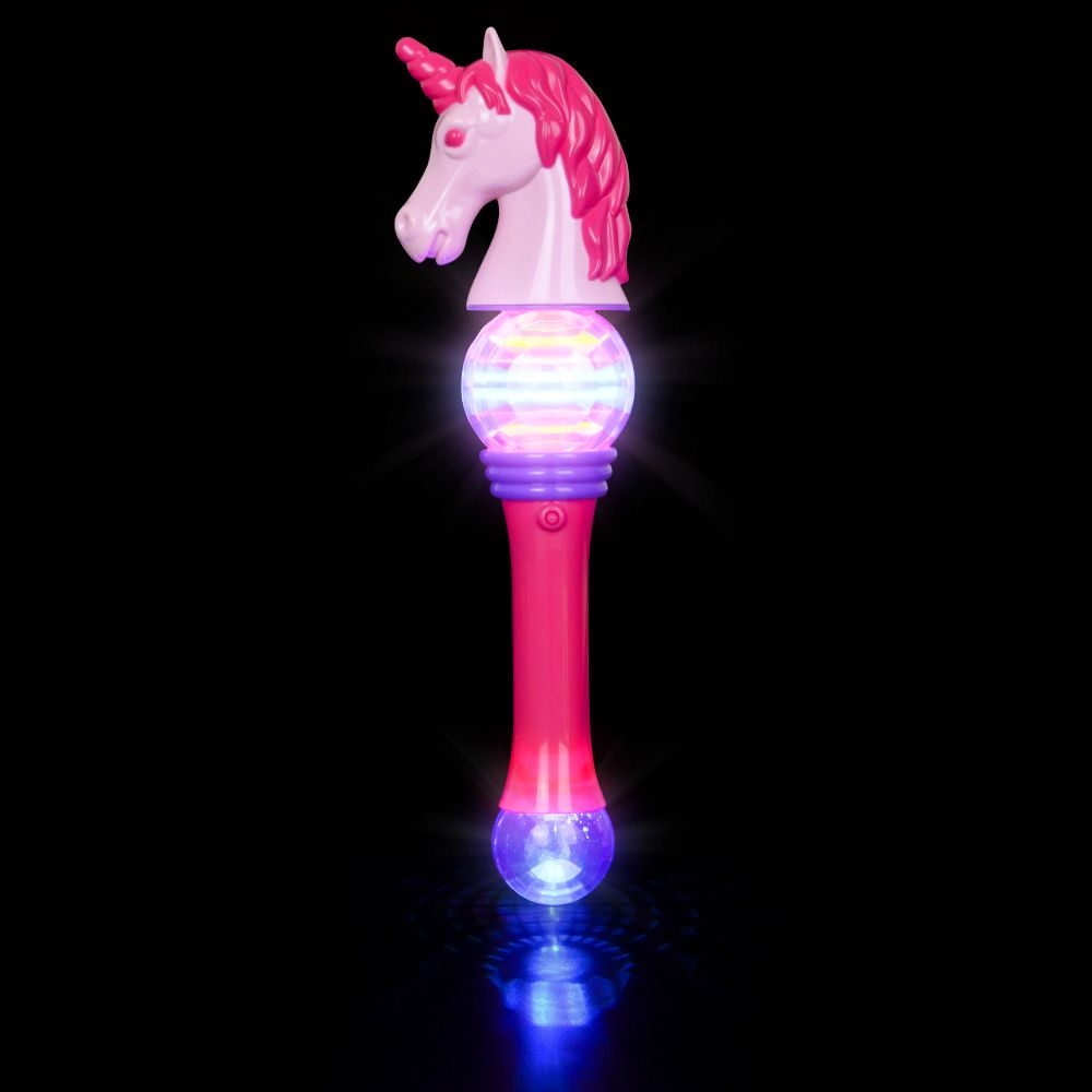 48 pieces 15.5" Spinning LighT-Up Unicorn Wand - Light Up Toys