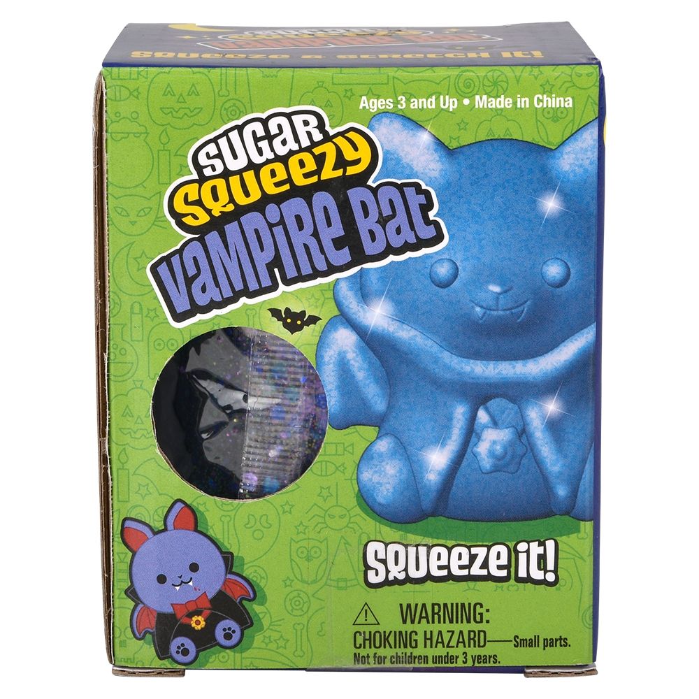 24 Wholesale (t) Jumbo Sugar Squeezy Halloween Vampire Bat 4"