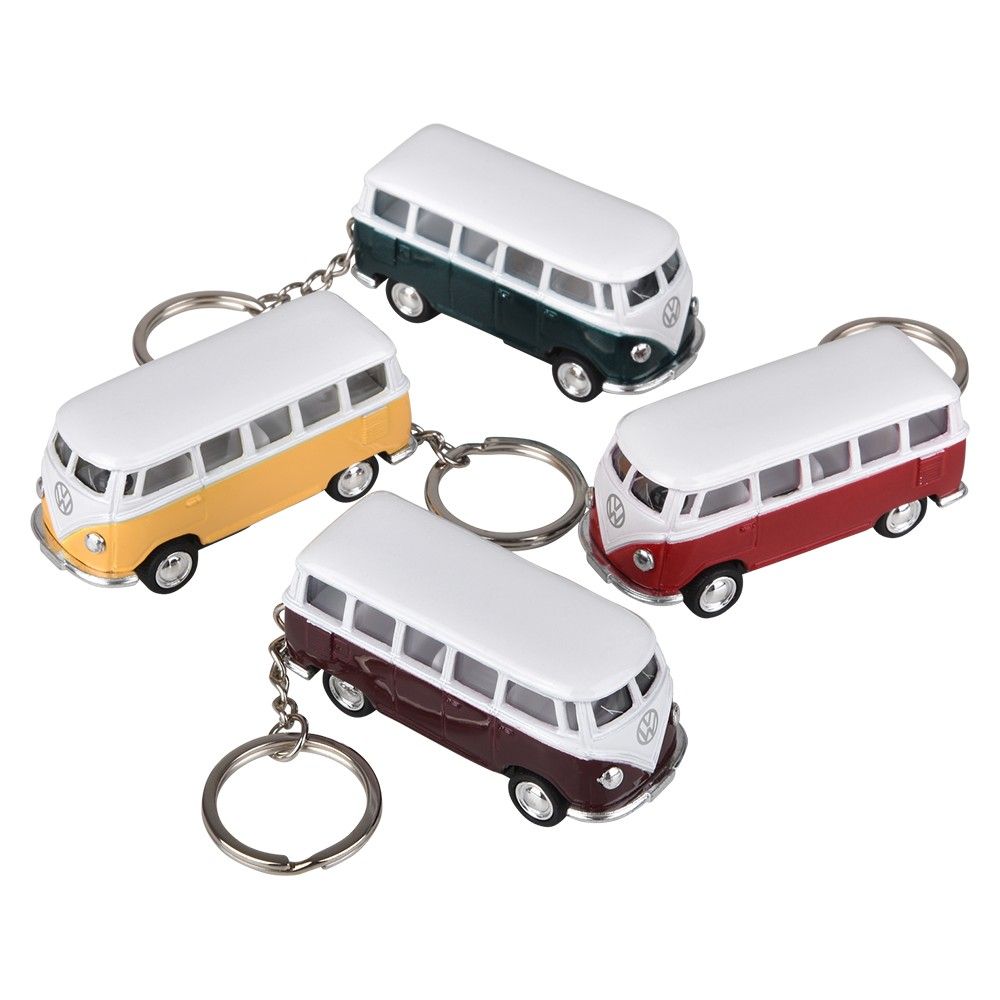 288 pieces 2.5" DiE-Cast Pull Back 1962 Vw Bus Keychain - Key Chains