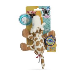 12 Wholesale Nuby Plush Snoozie Pacifier Holder (giraffe)