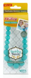 12 Wholesale Nuby Teething Trends Round Beaded Necklace (gray)